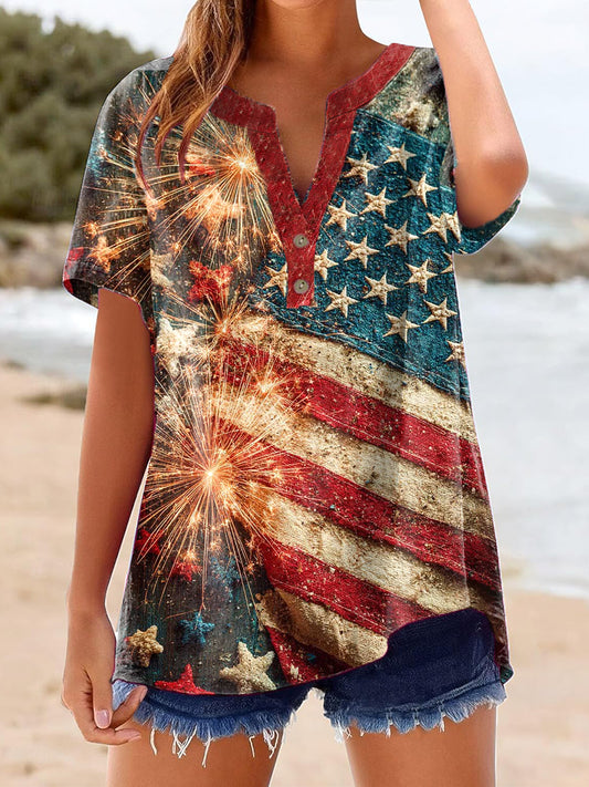Women's Independence Day Linen Shirt