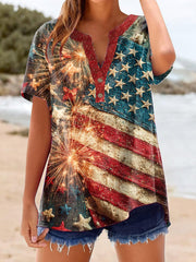 Women's Independence Day Linen Shirt