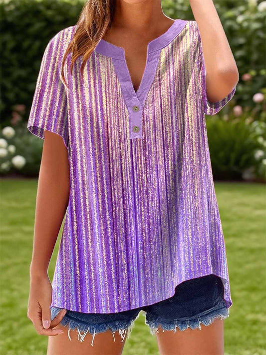 Women's Purple Inspired Linen Shirt