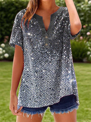 Women's Shiny Rhinestone Inspired Shirt