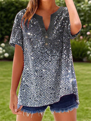 Women's Shiny Rhinestone Inspired Shirt