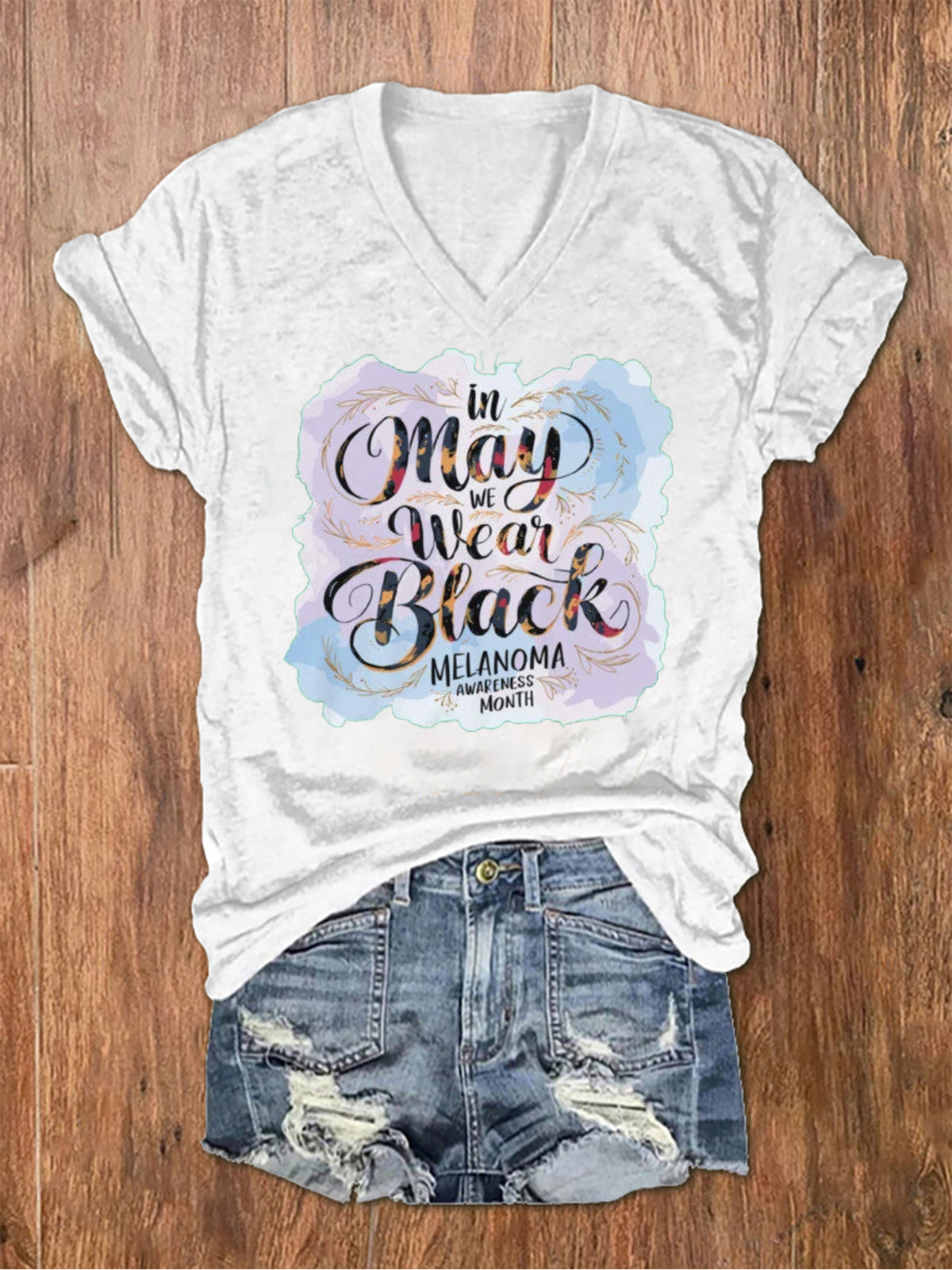 Women's Stay You Matter Printed V-neck T-shirt