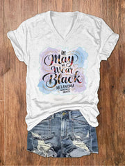 Women's Stay You Matter Printed V-neck T-shirt
