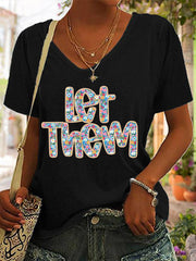Women's Suicide Prevention Awareness Mental Health Let Them Print T-Shirt