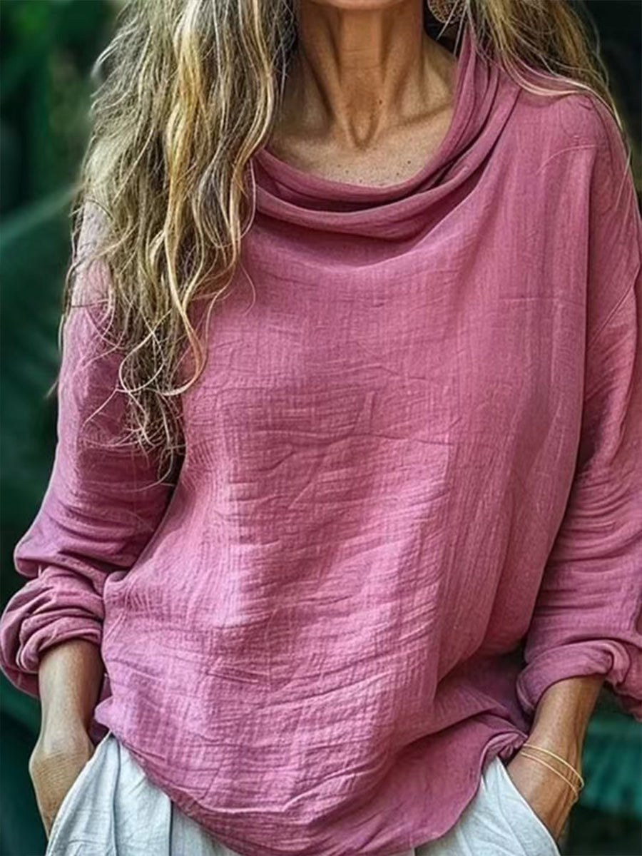Women's Vintage Simple Linen Shirt