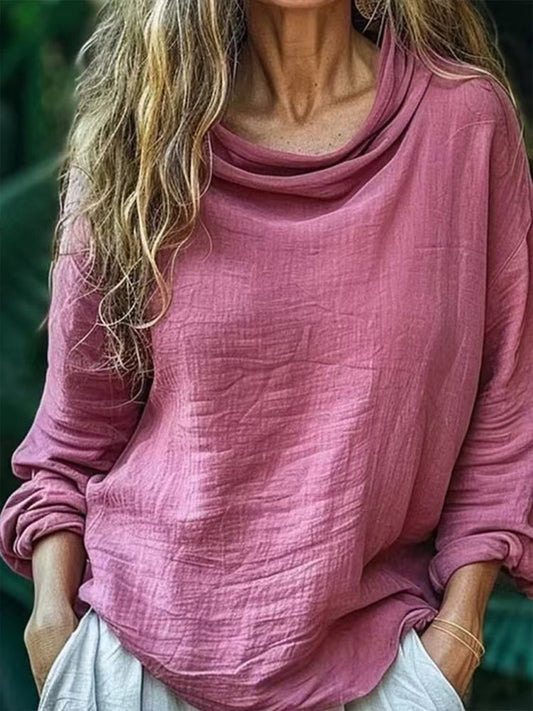 Women's Vintage Simple Linen Shirt