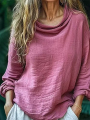 Women's Vintage Simple Linen Shirt