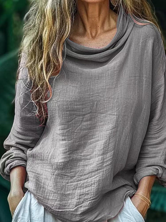 Women's Vintage Simple Linen Shirt