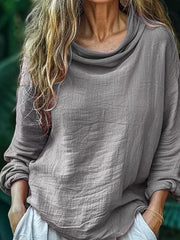 Women's Vintage Simple Linen Shirt