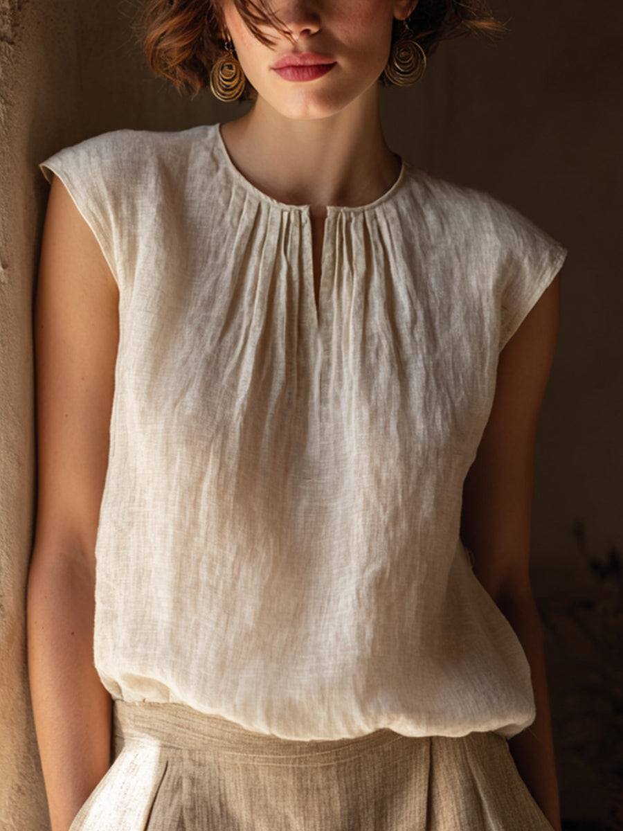 Women's Elegant Simple Linen Shirt