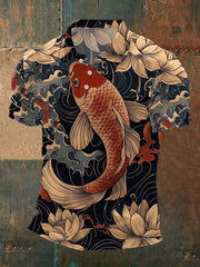 Men's Japanese Art Fish Printed Shirt