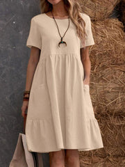 Women's cotton and linen casual dress