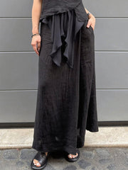 Women's Simple Solid Color Linen Pants