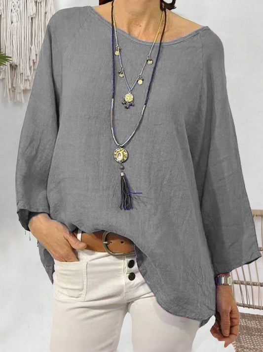 Women's solid casual tops