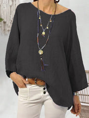 Women's solid casual tops