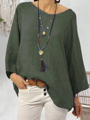 Women's solid casual tops