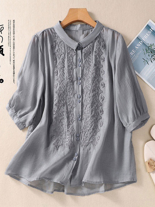 Women's solid color casual shirts