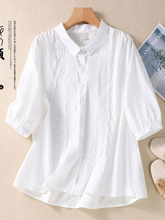 Women's solid color casual shirts